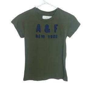 Abercrombie & Fitch Y2K Green Logo Baby Tee Size Small